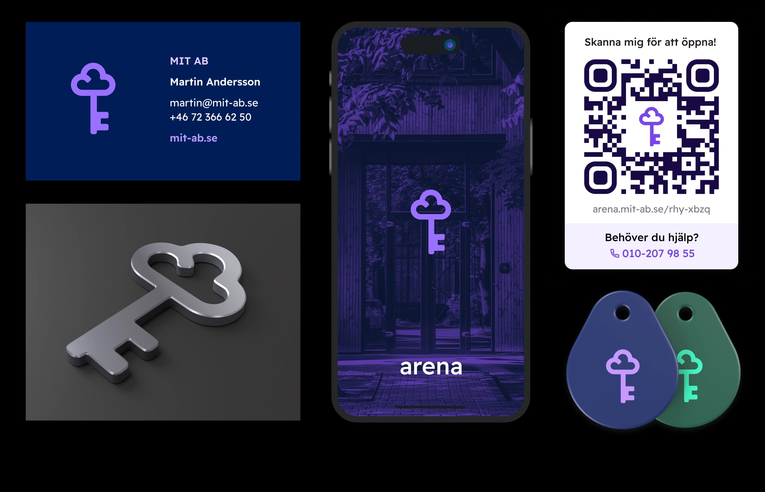 A collection of Arena-branded materials.