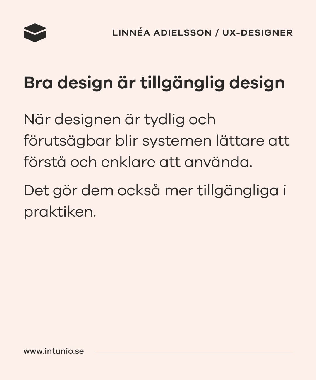 Bra design är tillgänglig design