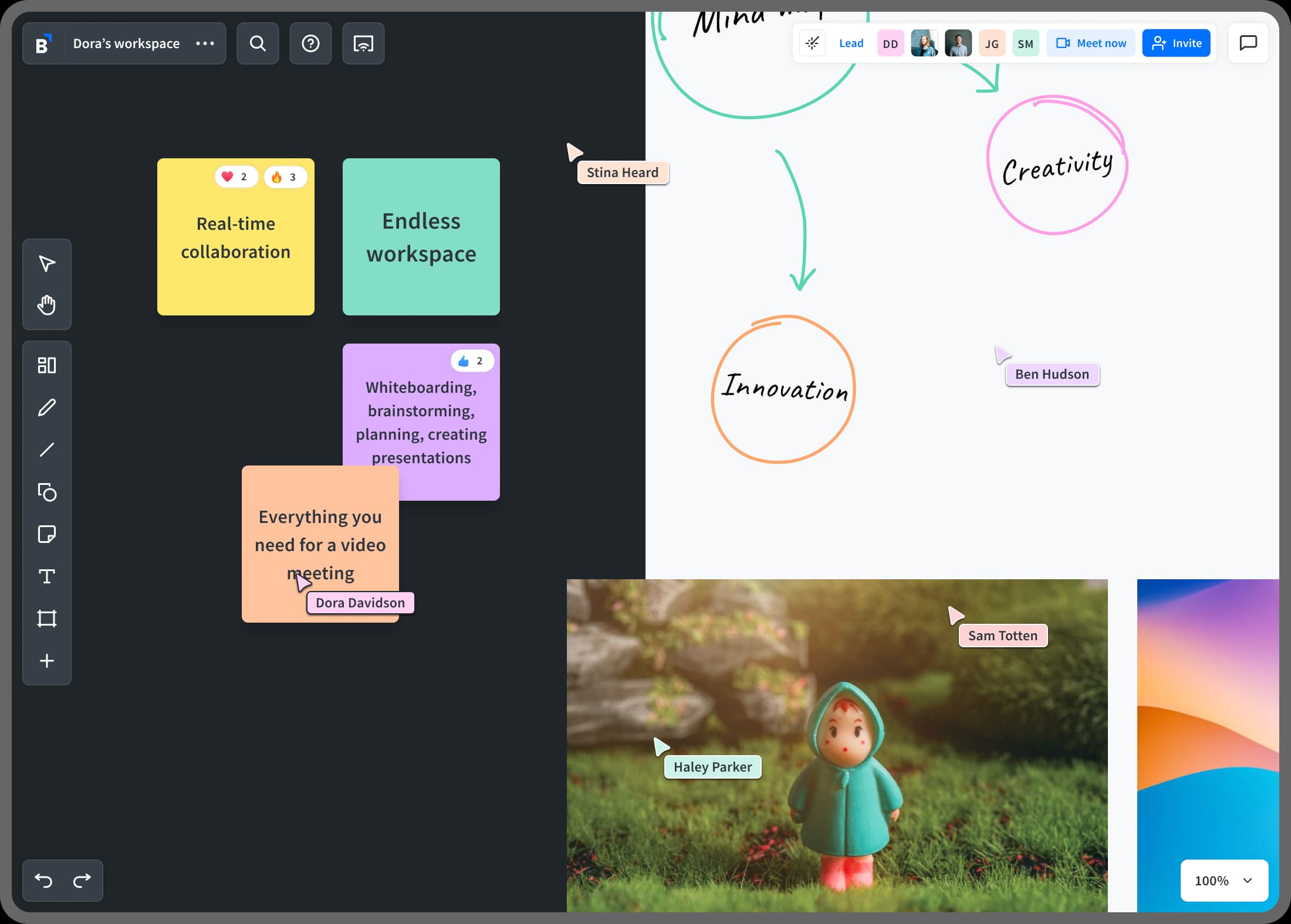 Bluescape product ui screen