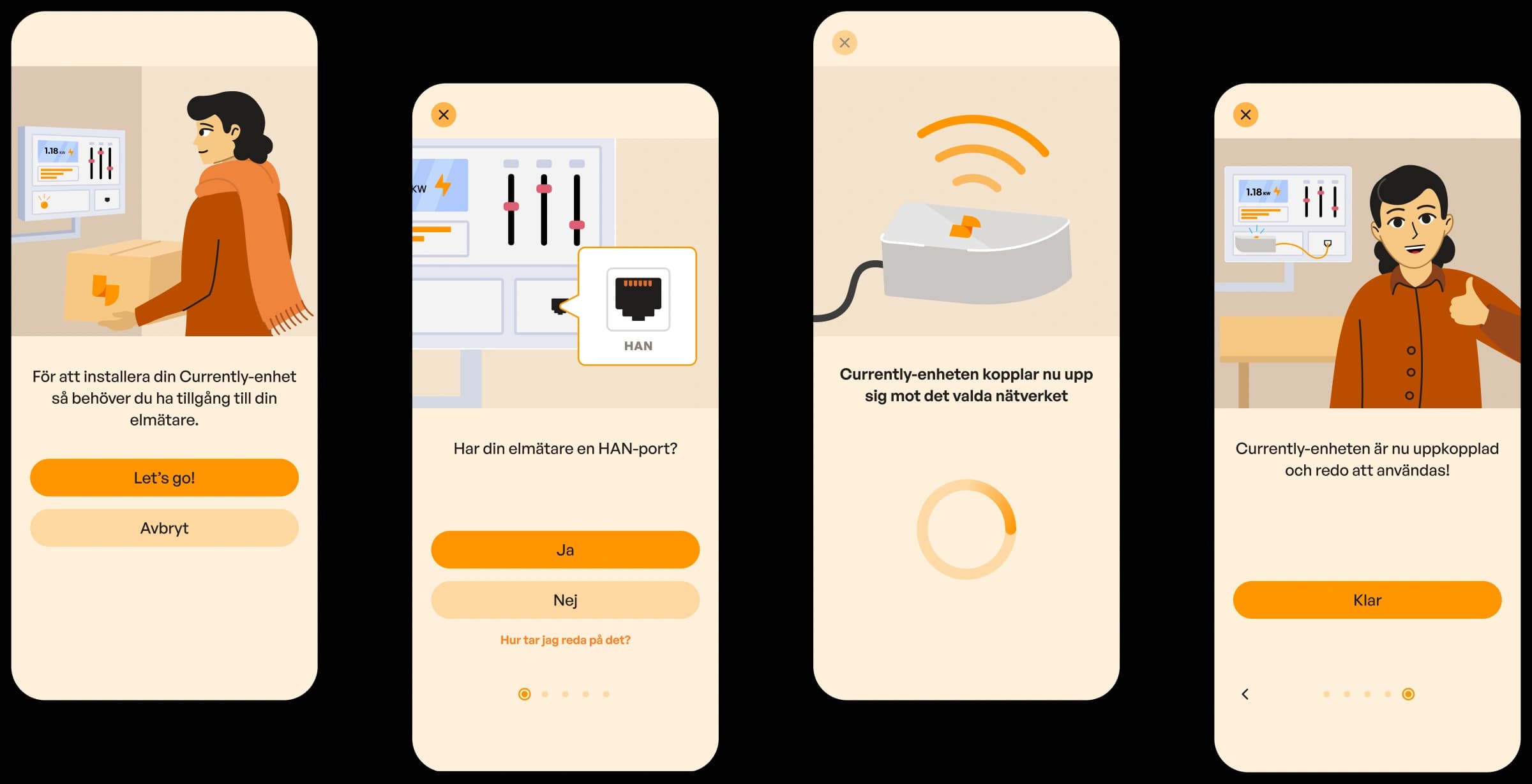 Currently onboarding screens