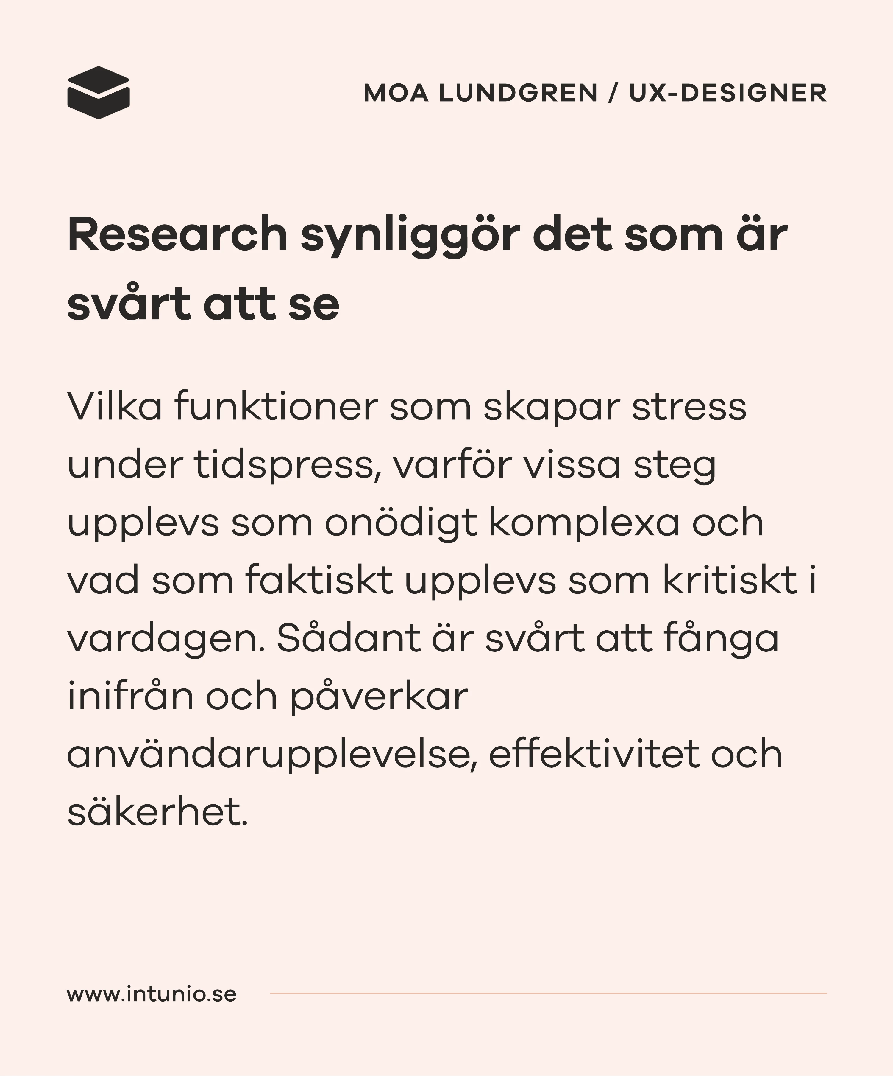User research i industriella produkter